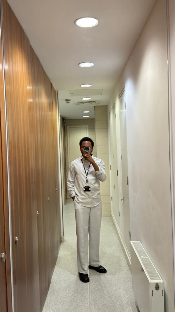 Ibukun's mirror selfie at work